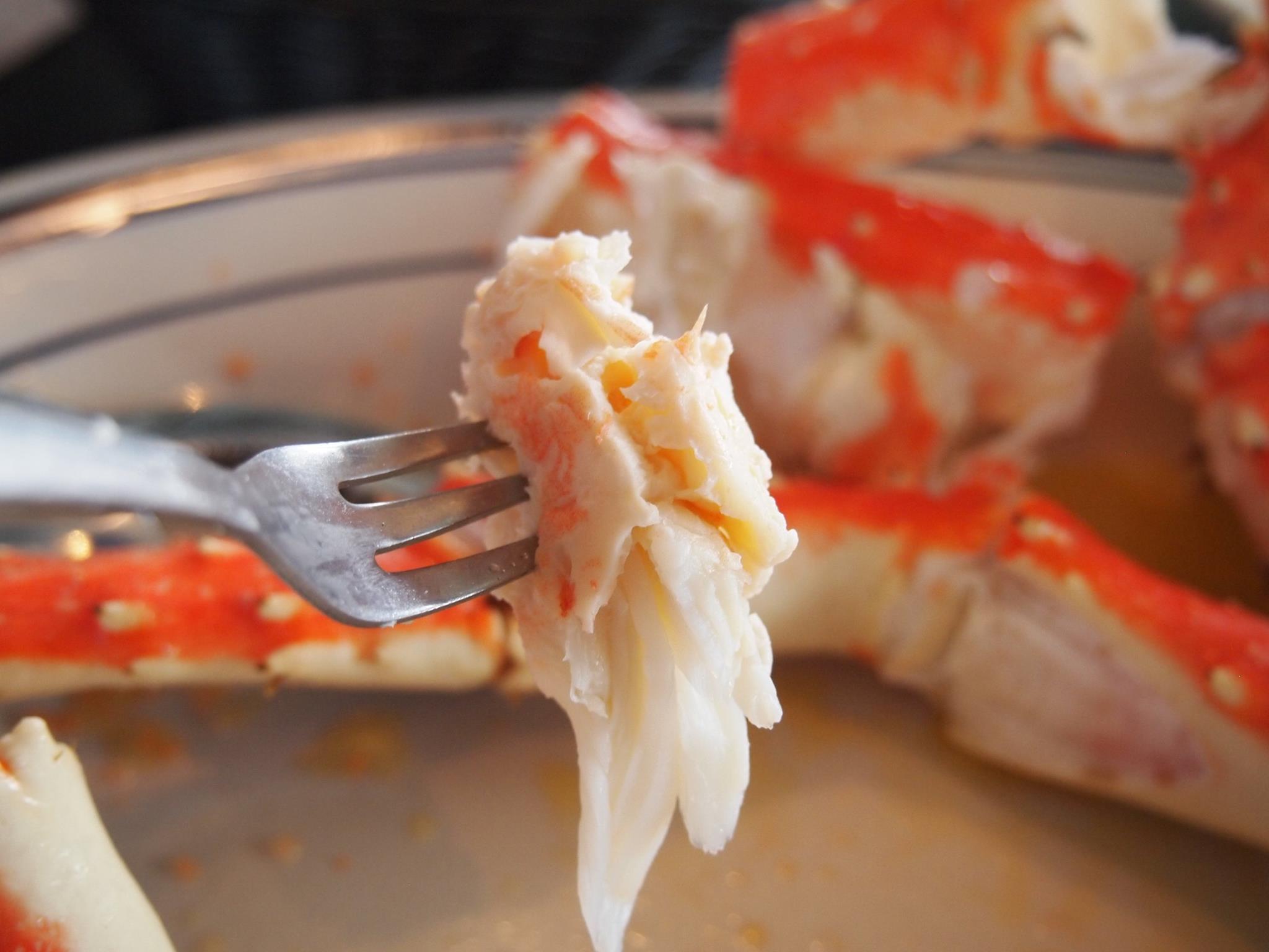 Fork full of King Crab